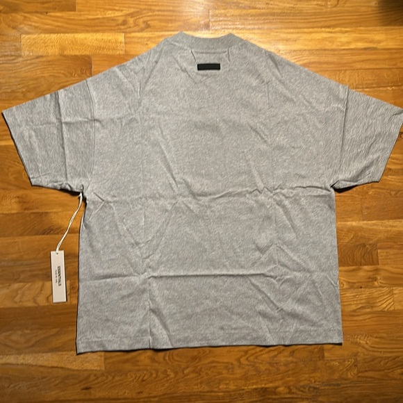 Essentials - Fear Of God - Oversized Crewneck Tee - Dark Heather Oatmeal - NEW - Picture 9 of 10